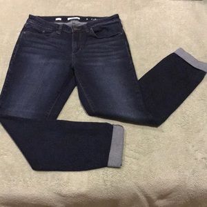 Lauren Conrad denim cuffed ankle jeans, size 8